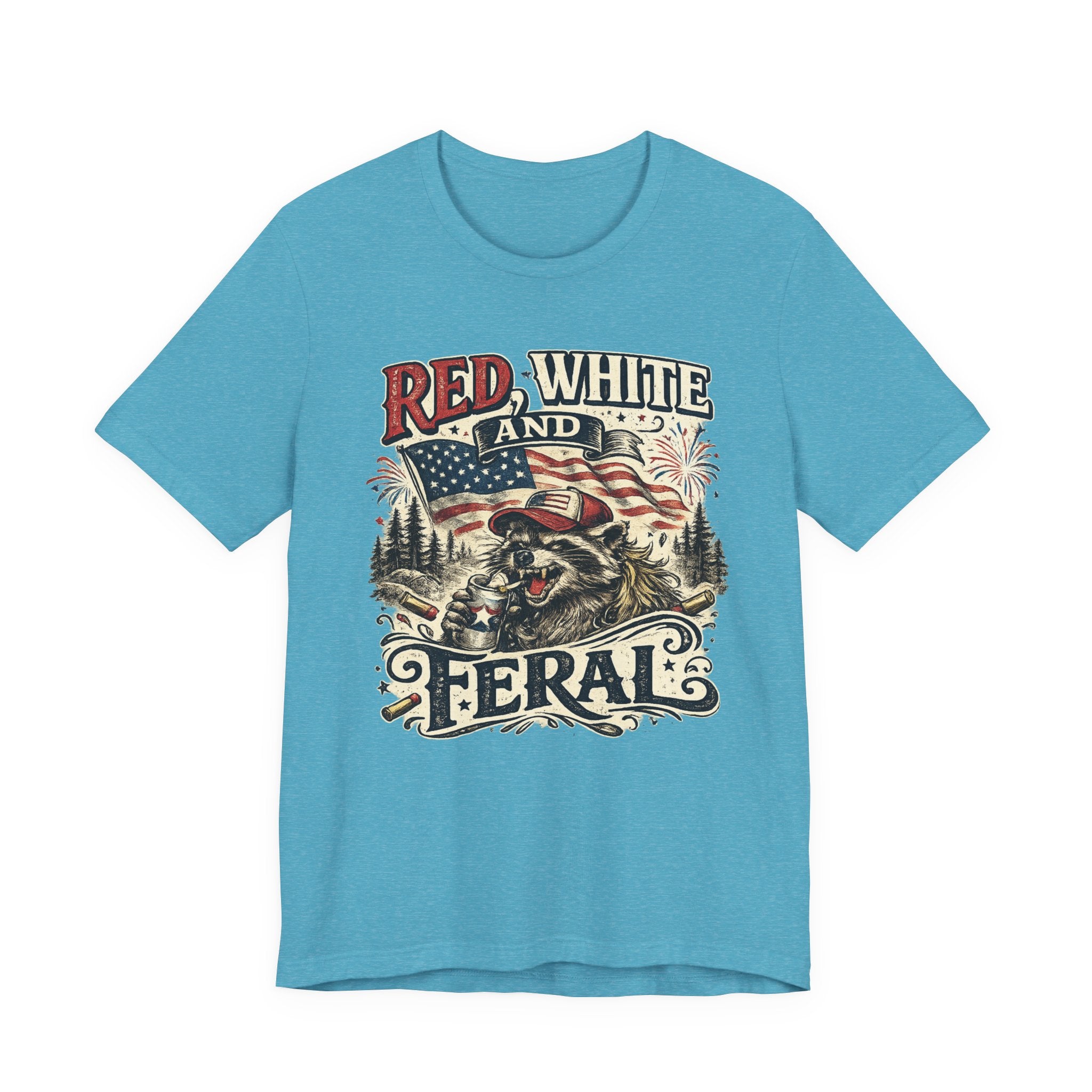 Red, White and Feral T-Shirt