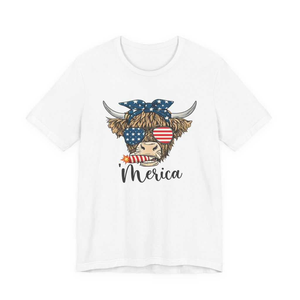 Merica Highland Cow T-Shirt