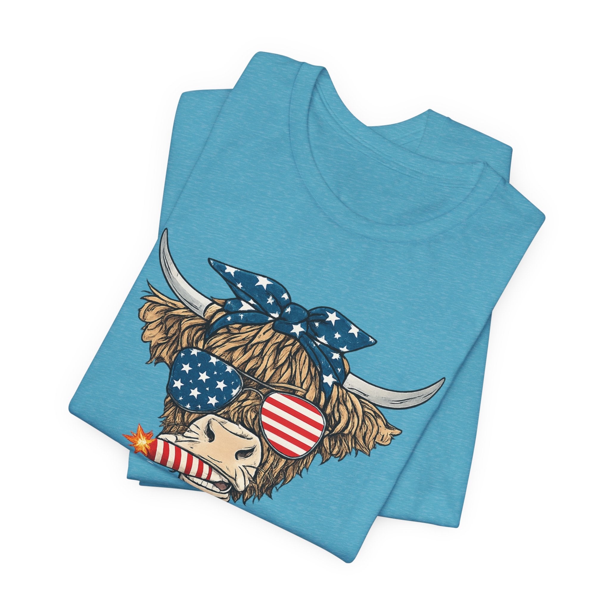 Merica Highland Cow T-Shirt