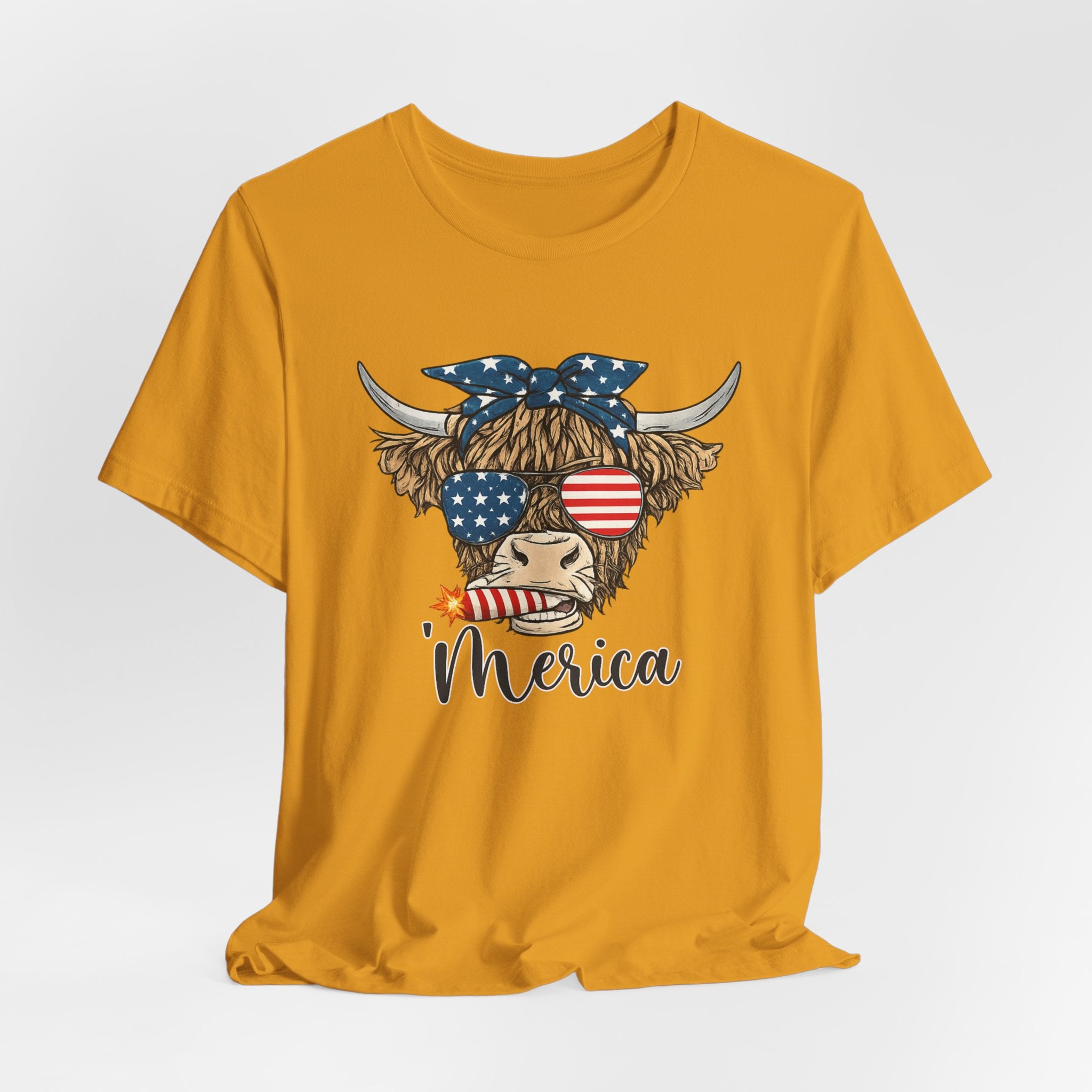 Merica Highland Cow T-Shirt