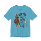 Horses Dogs & Good Coffee T-Shirt