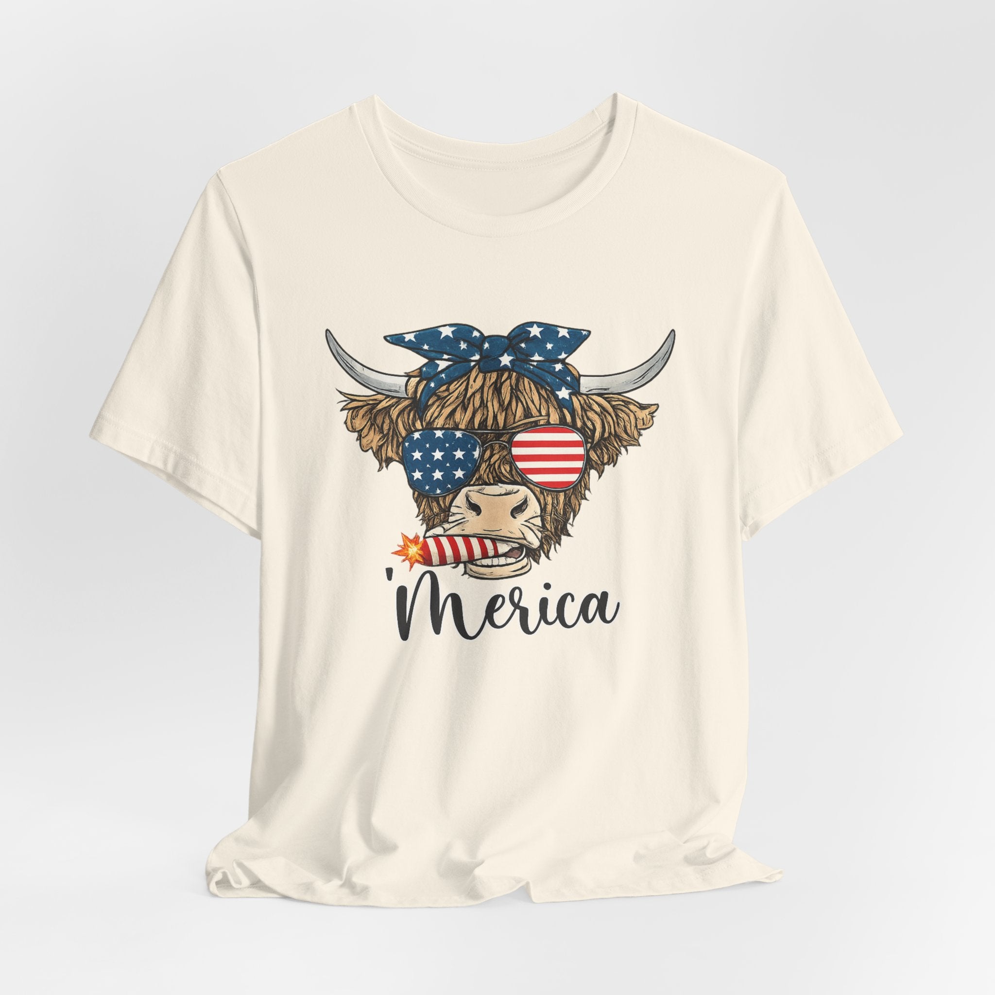 Merica Highland Cow T-Shirt