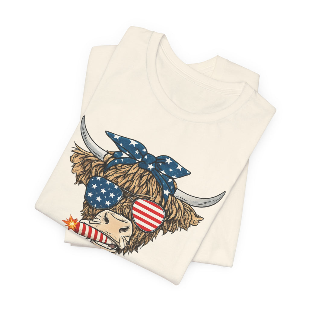 Merica Highland Cow T-Shirt