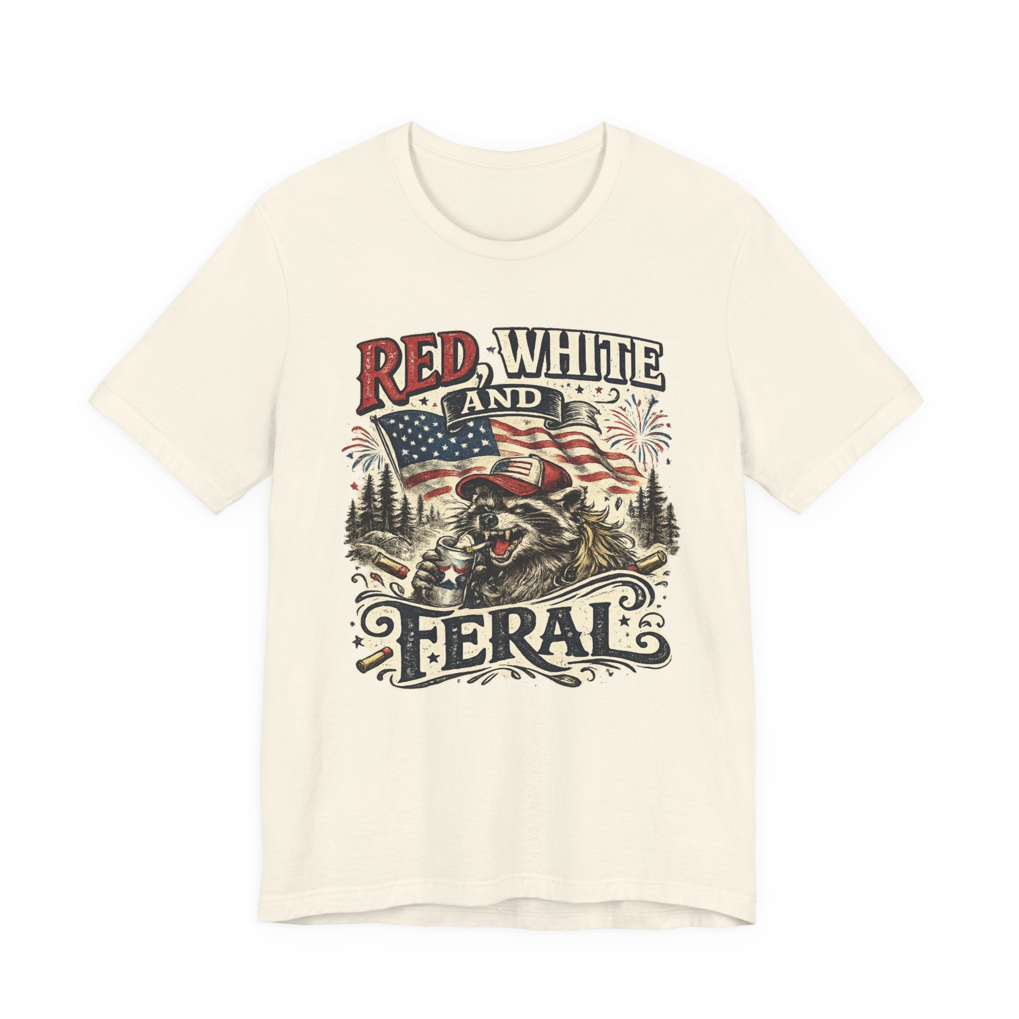 Red, White and Feral T-Shirt