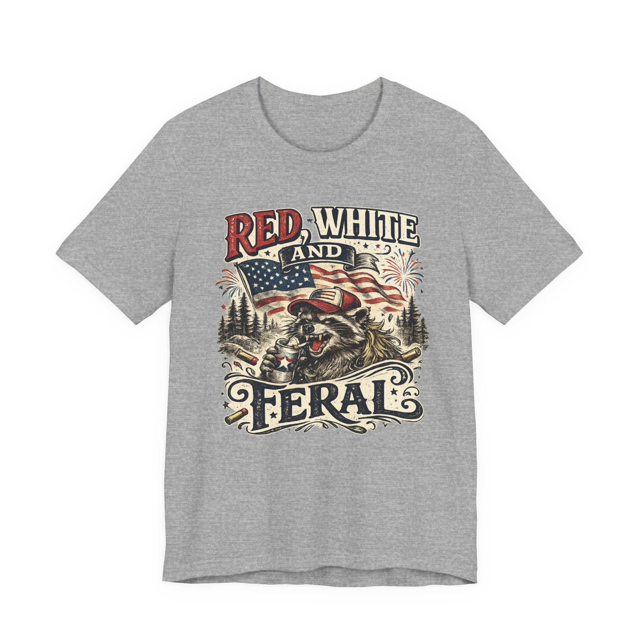 Red, White and Feral T-Shirt