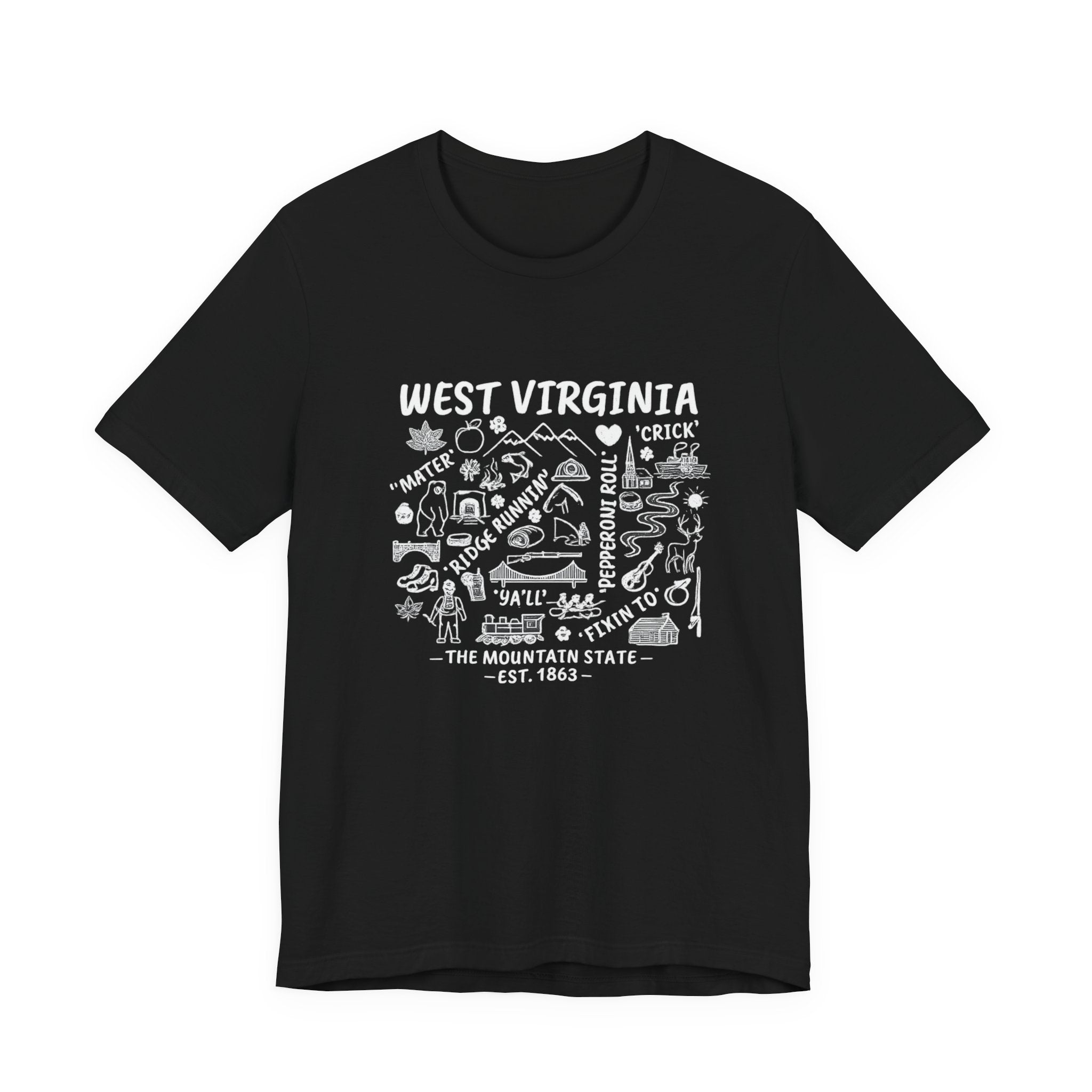 West Virginia Icons Graphic Tee (Est. 1863)