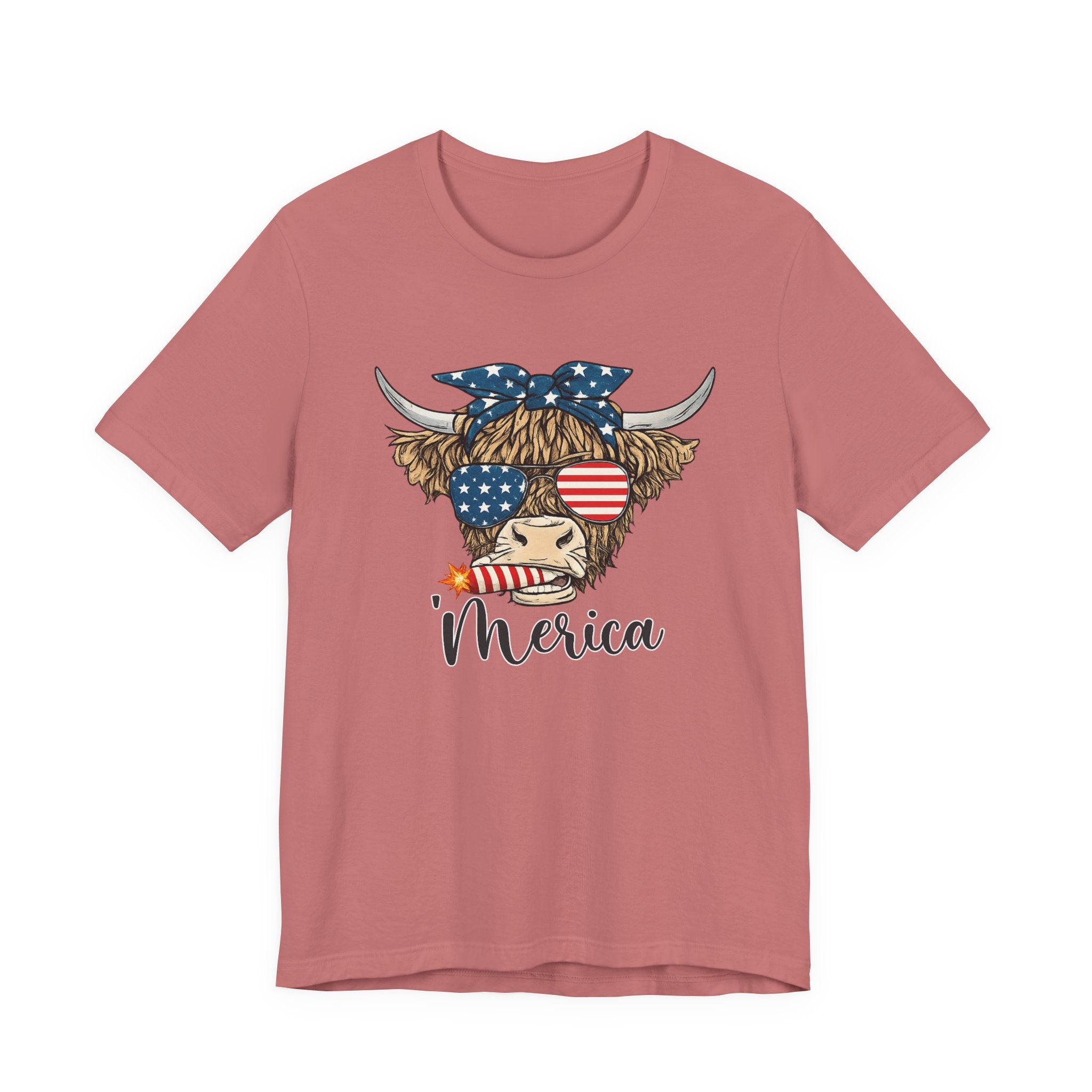 Merica Highland Cow T-Shirt