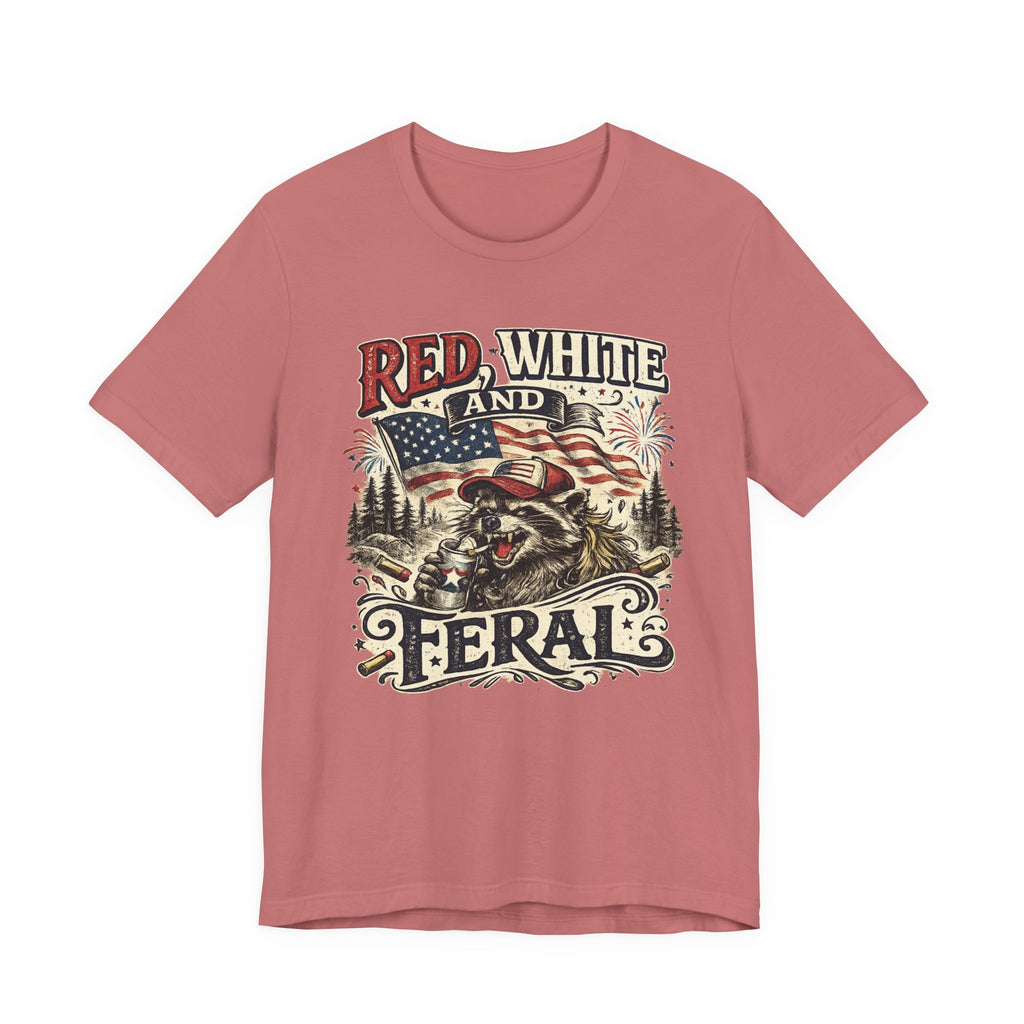 Red, White and Feral T-Shirt