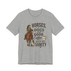 Horses Dogs & Good Coffee T-Shirt