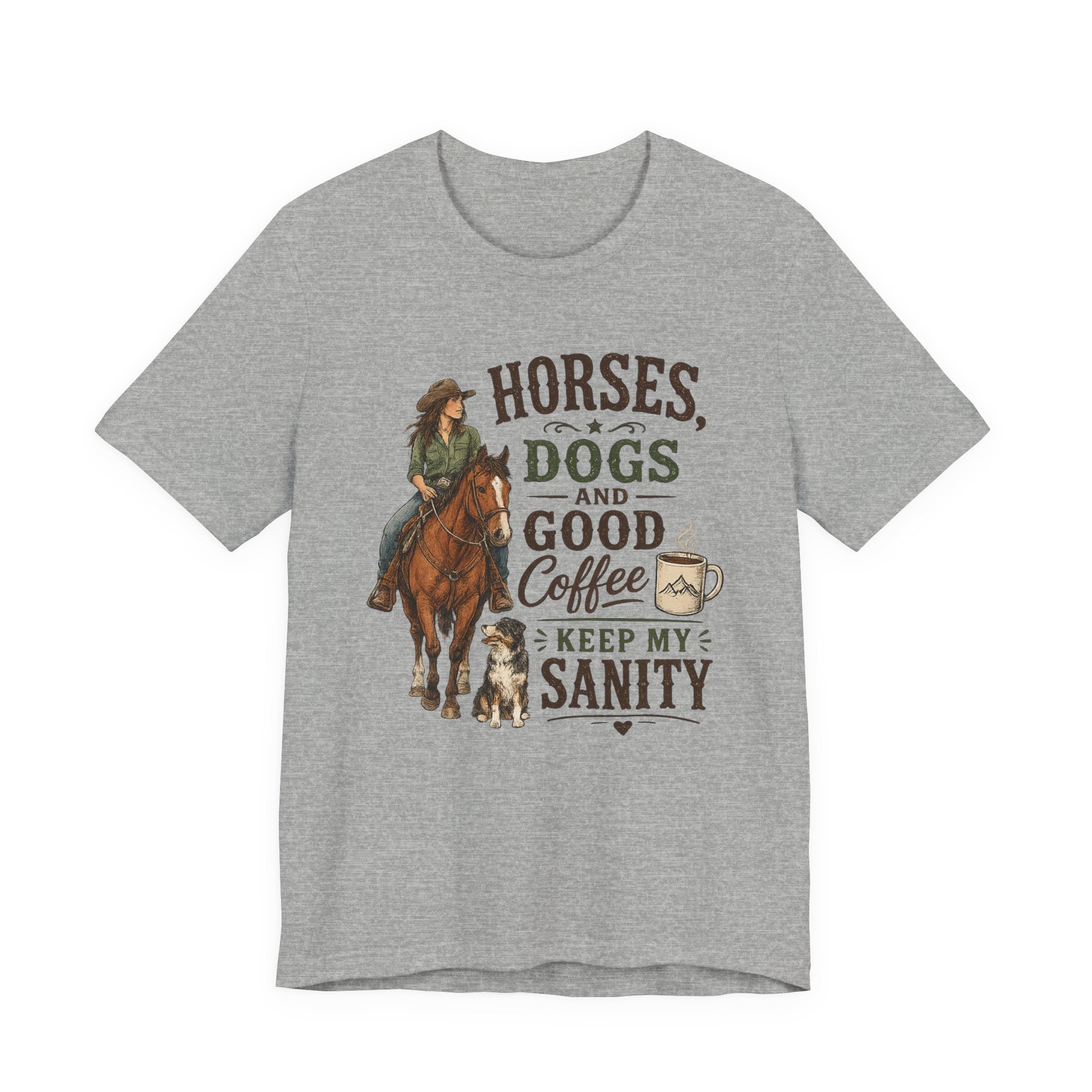 Horses Dogs & Good Coffee T-Shirt