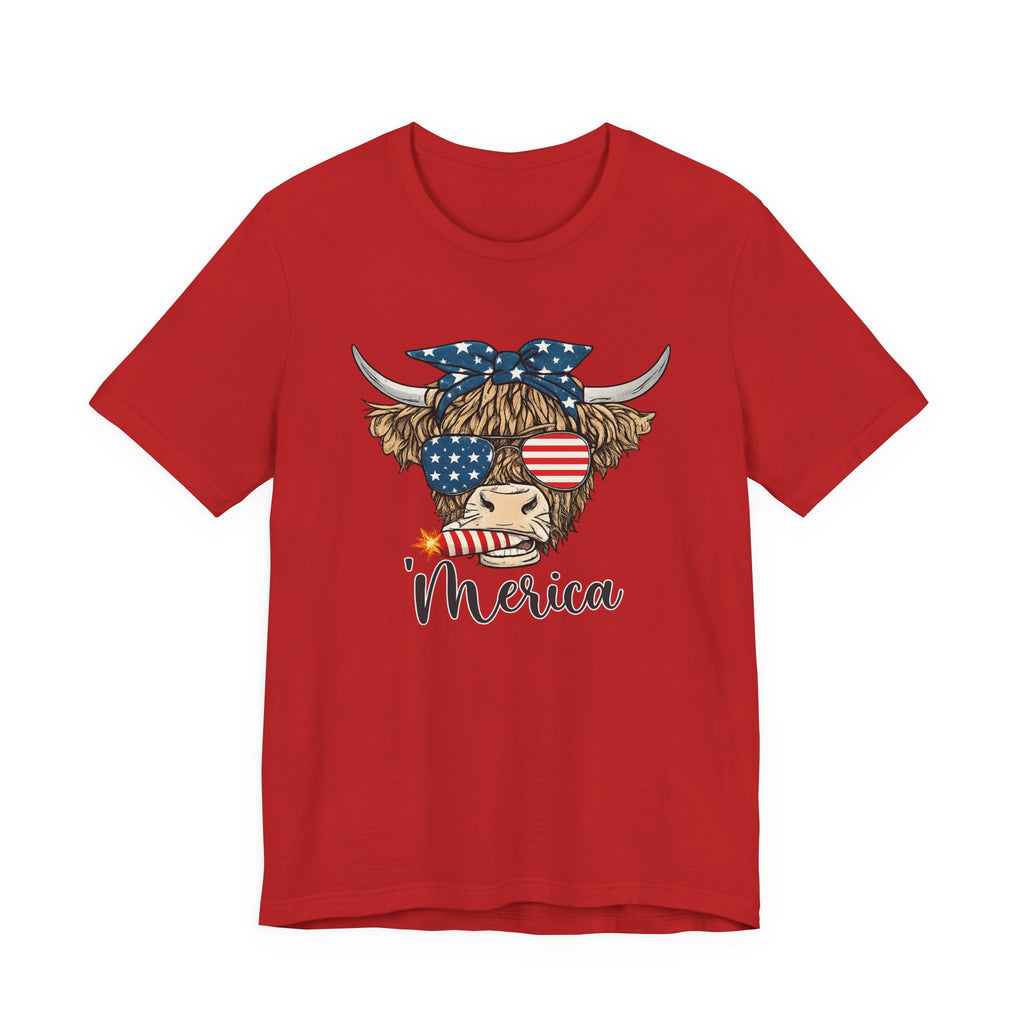 Merica Highland Cow T-Shirt