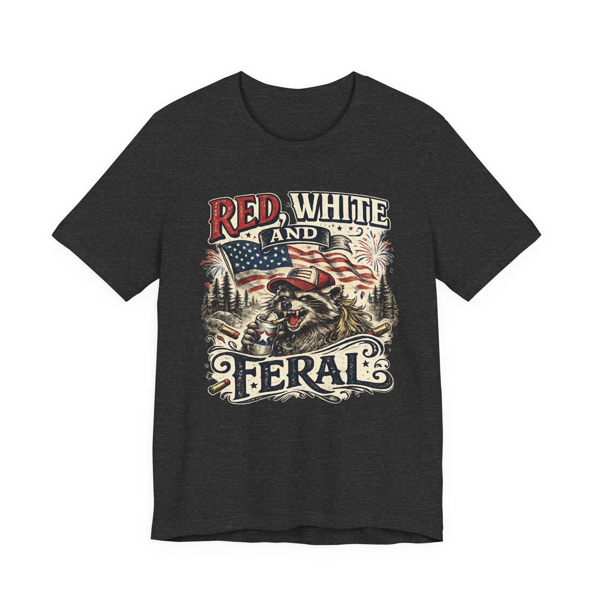 Red, White and Feral T-Shirt