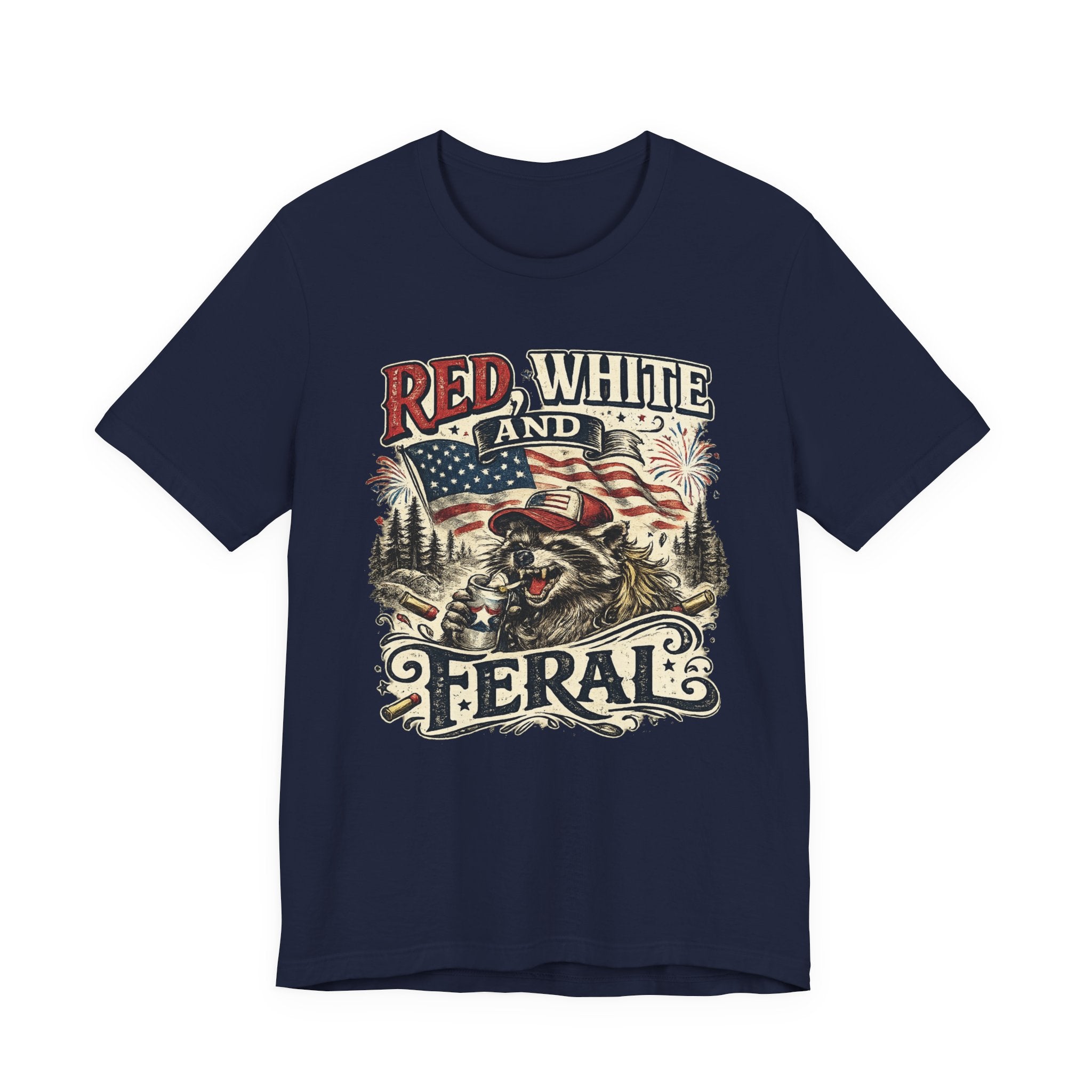 Red, White and Feral T-Shirt