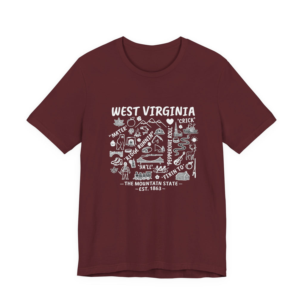West Virginia Icons Graphic Tee (Est. 1863)