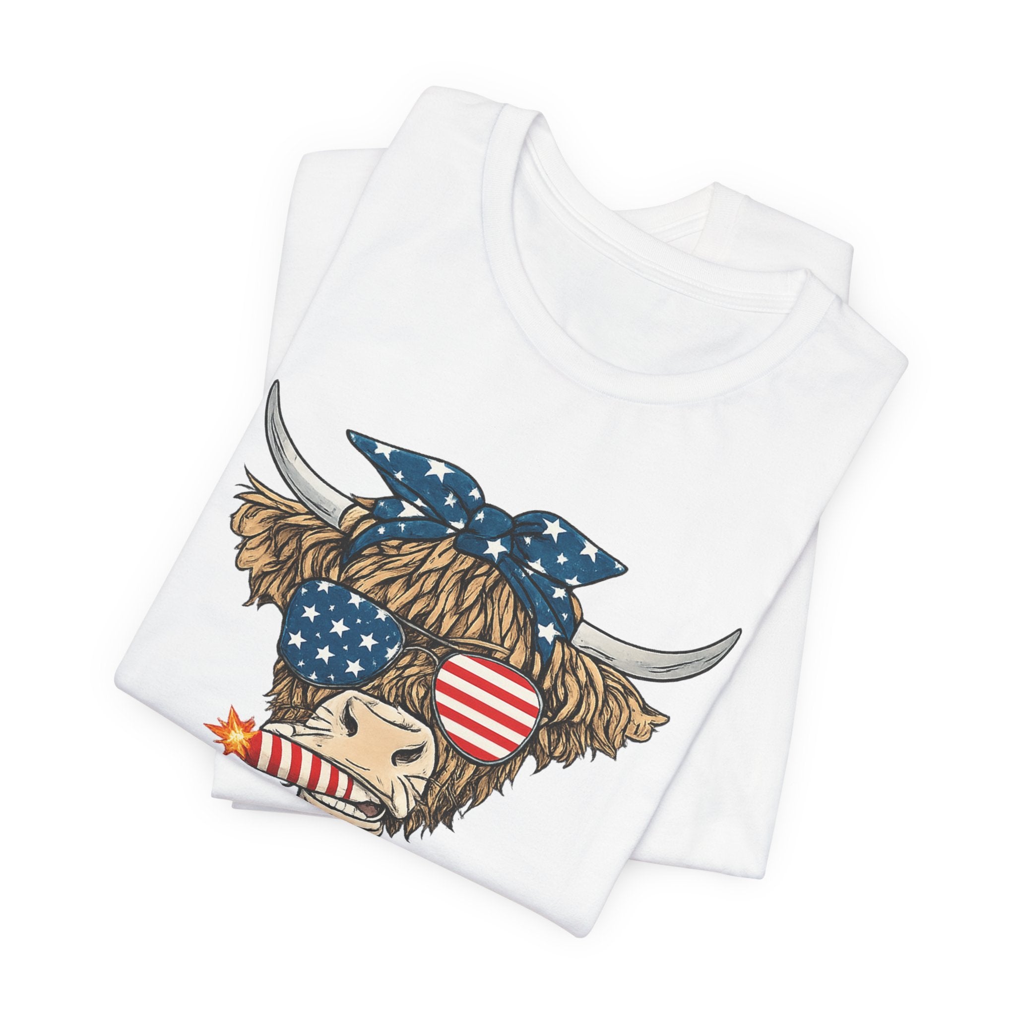 Merica Highland Cow T-Shirt