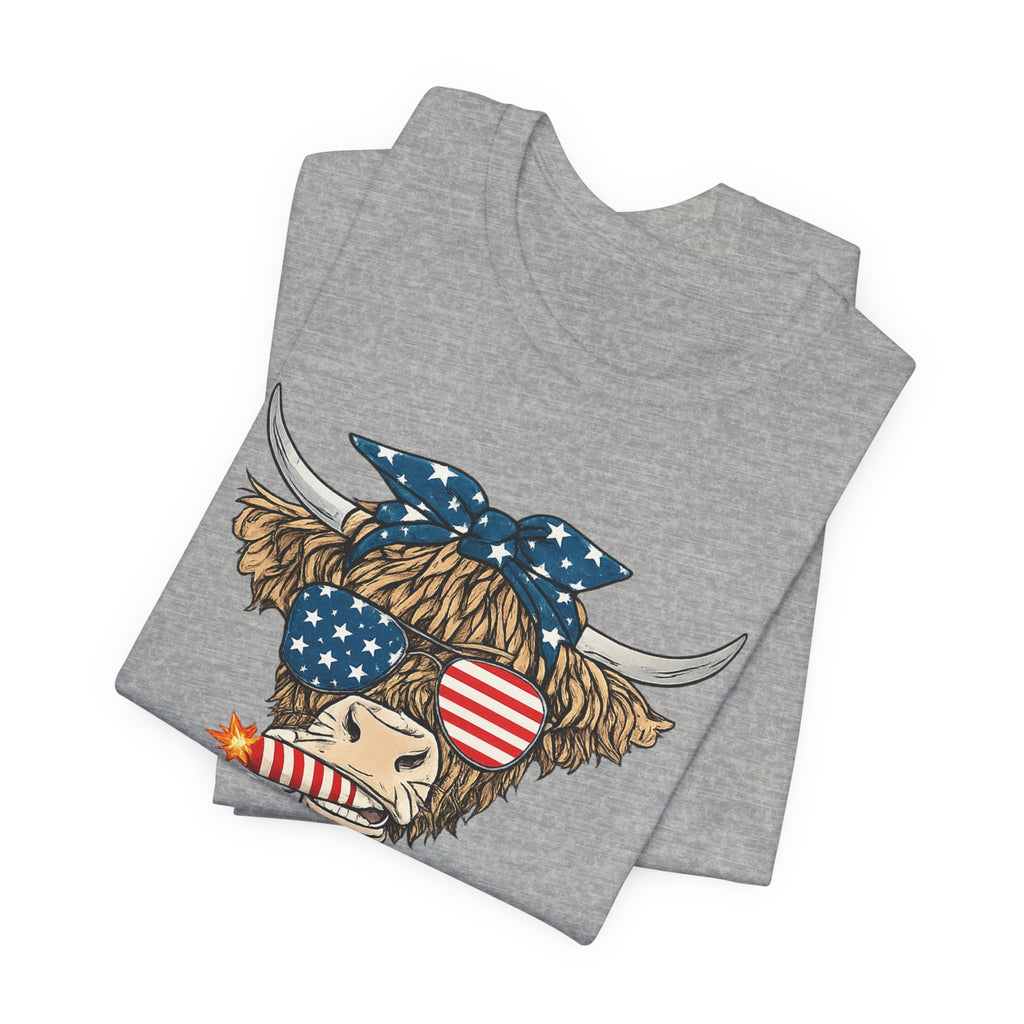Merica Highland Cow T-Shirt