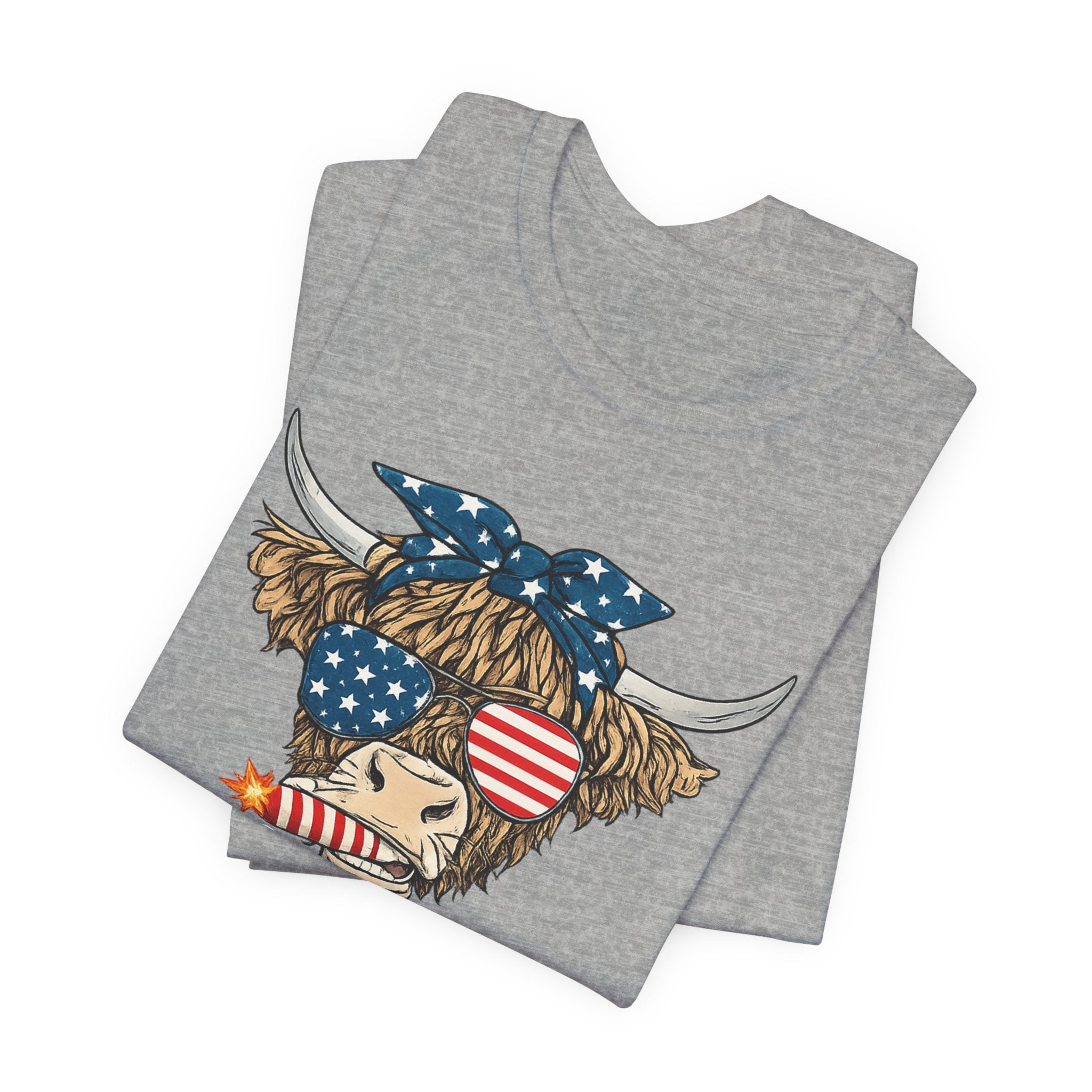 Merica Highland Cow T-Shirt