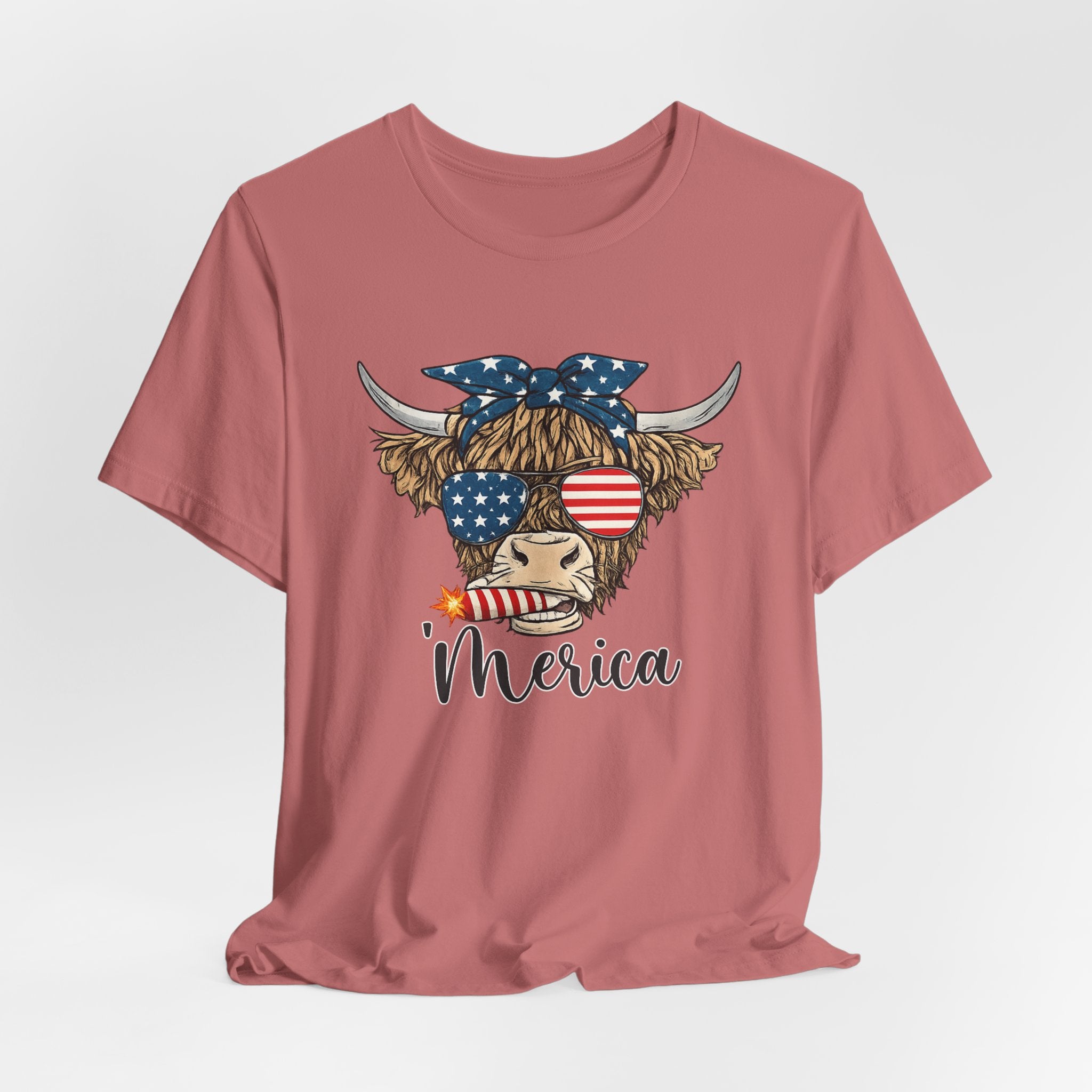 Merica Highland Cow T-Shirt