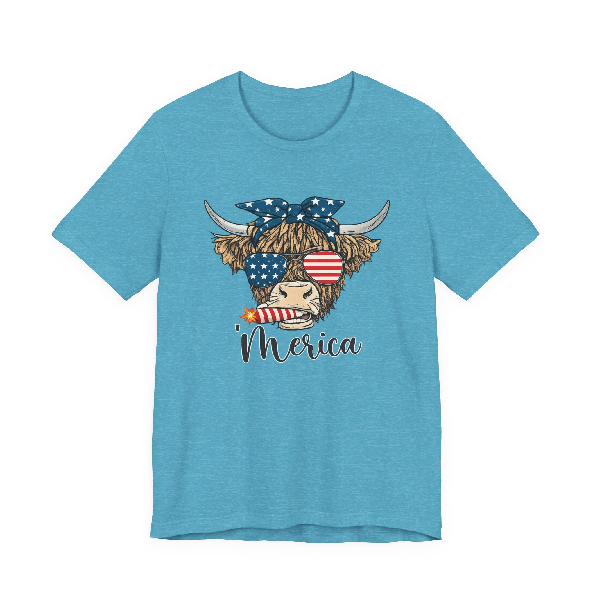 Merica Highland Cow T-Shirt