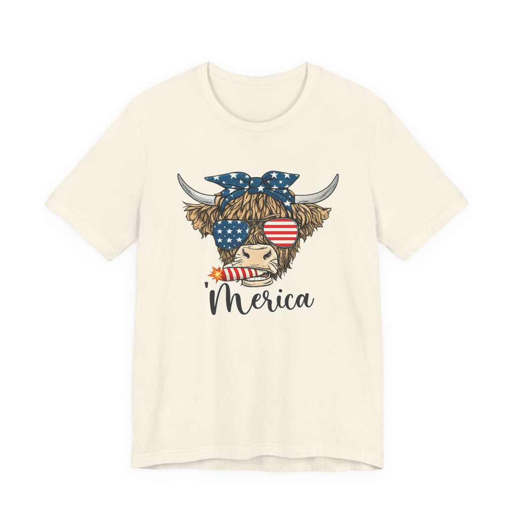 Merica Highland Cow T-Shirt