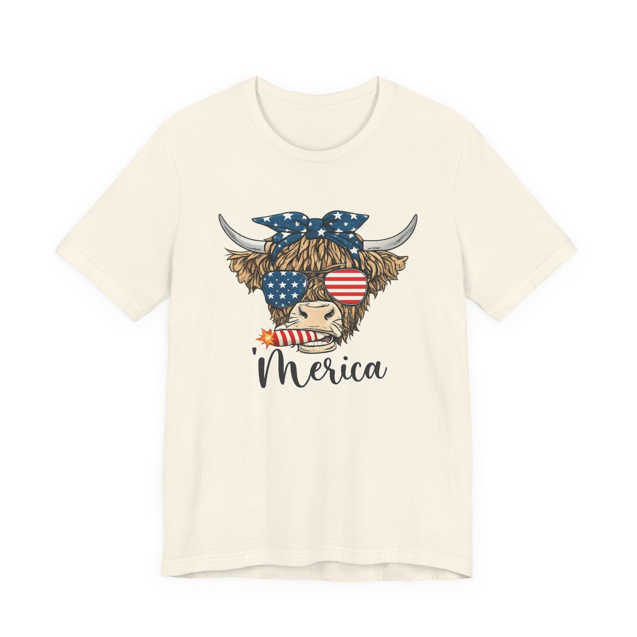 Merica Highland Cow T-Shirt