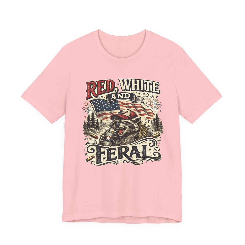 Red, White and Feral T-Shirt