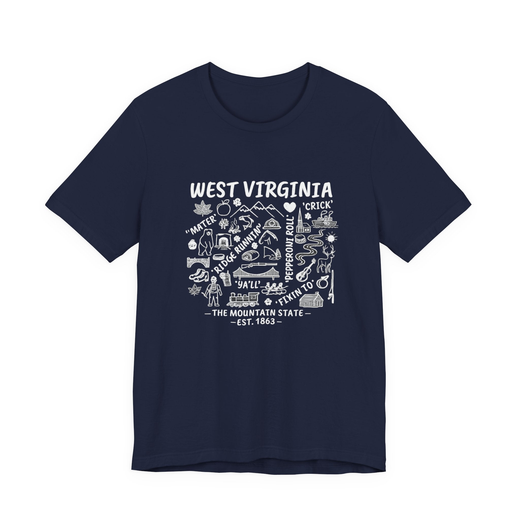 West Virginia Icons Graphic Tee (Est. 1863)