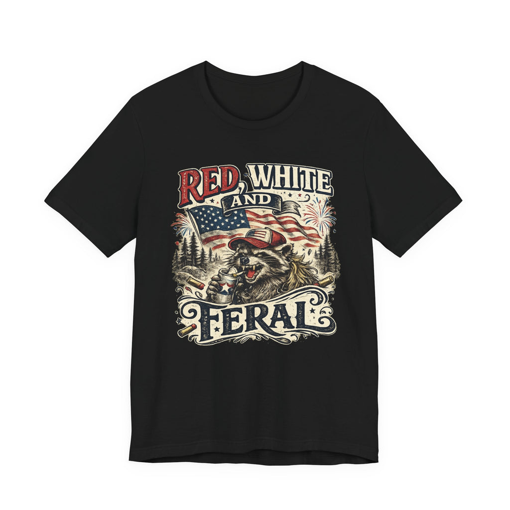 Red, White and Feral T-Shirt