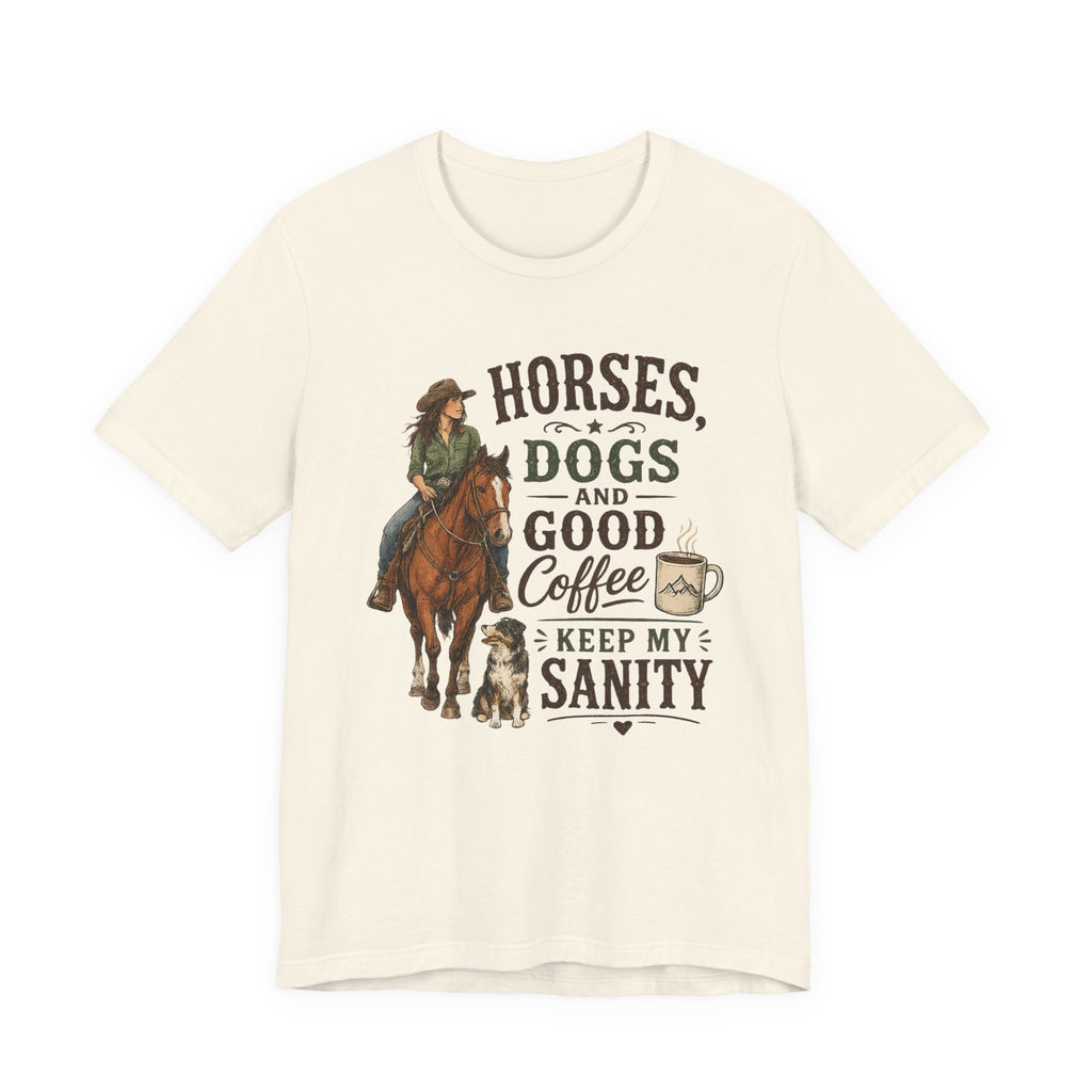 Horses Dogs & Good Coffee T-Shirt