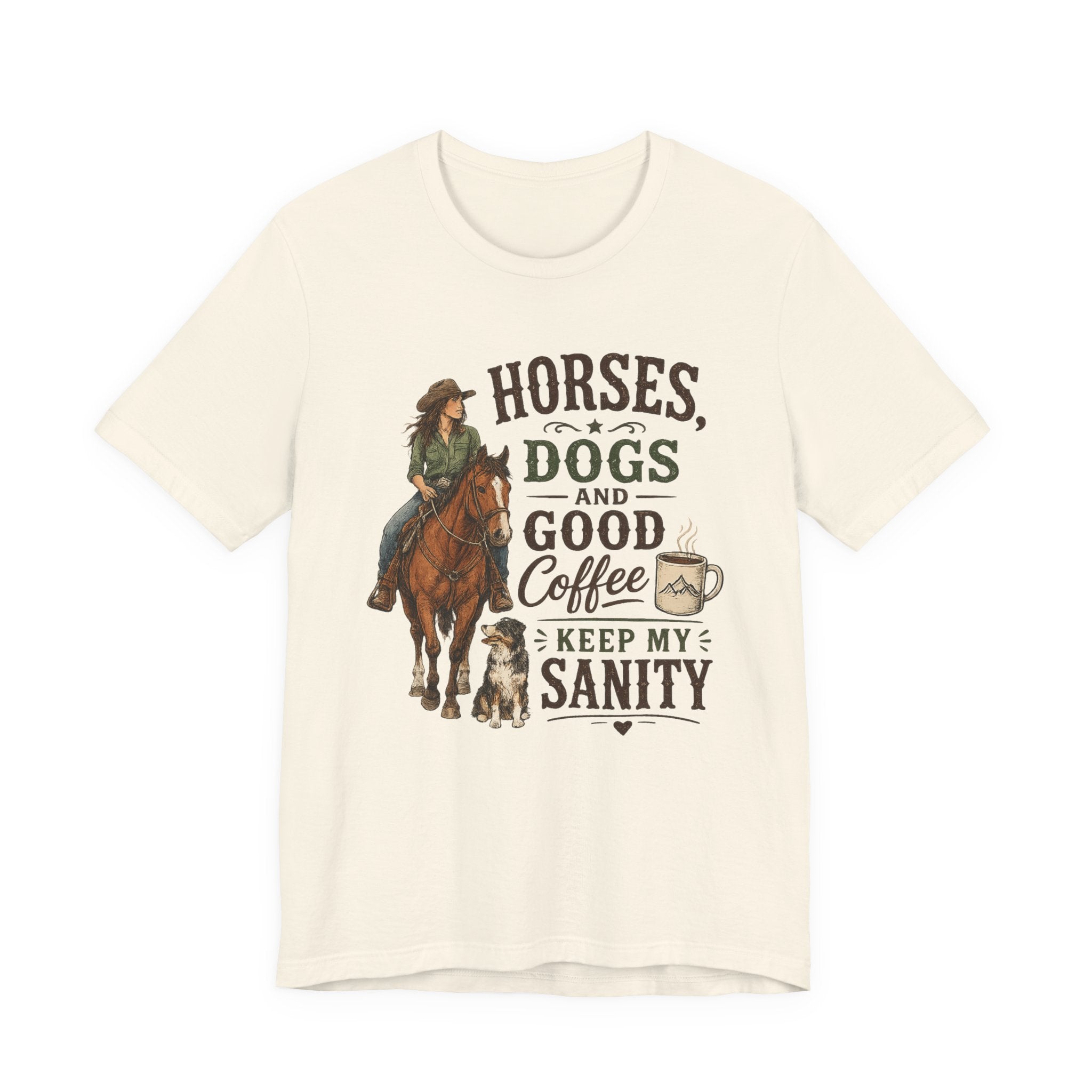 Horses Dogs & Good Coffee T-Shirt