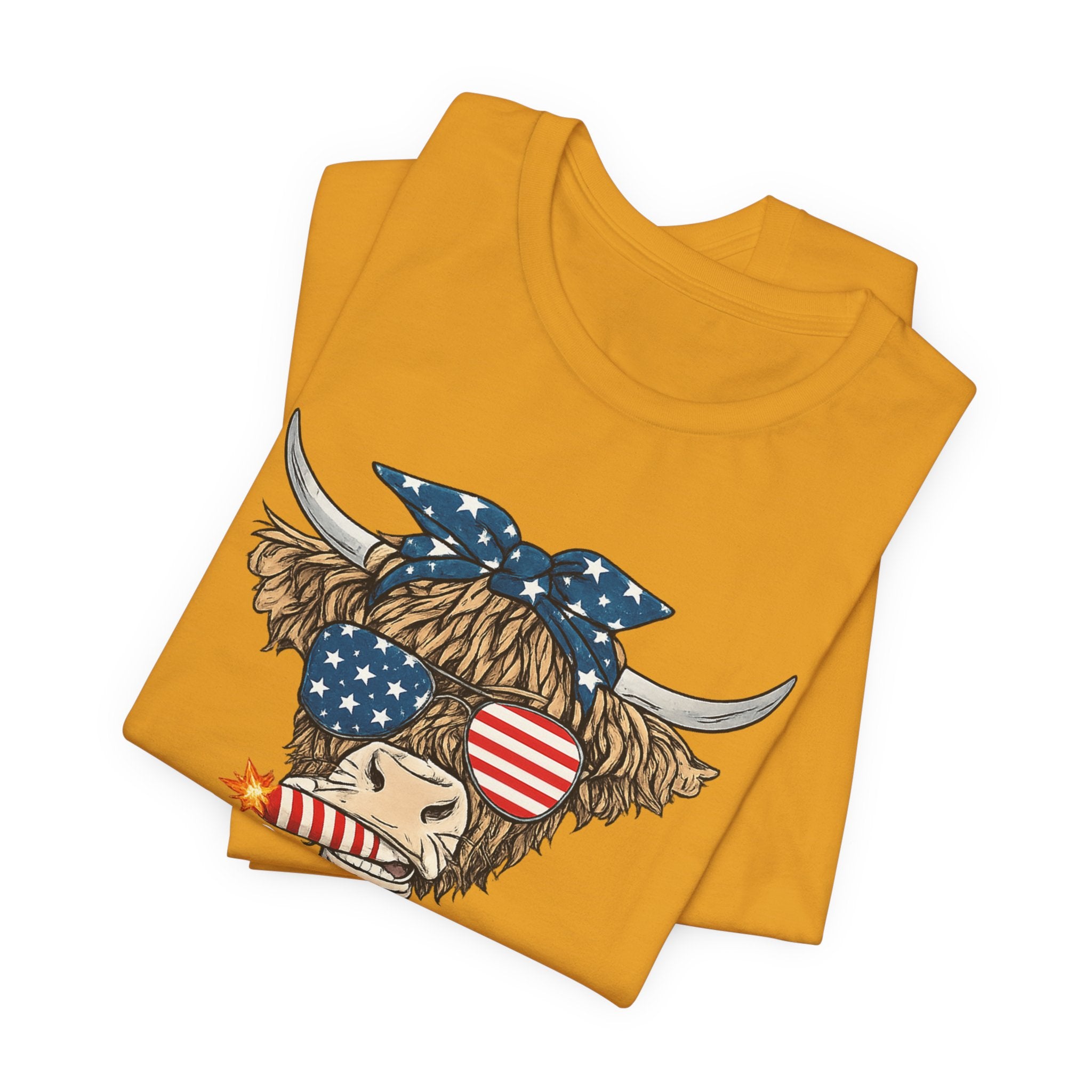 Merica Highland Cow T-Shirt
