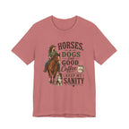 Horses Dogs & Good Coffee T-Shirt