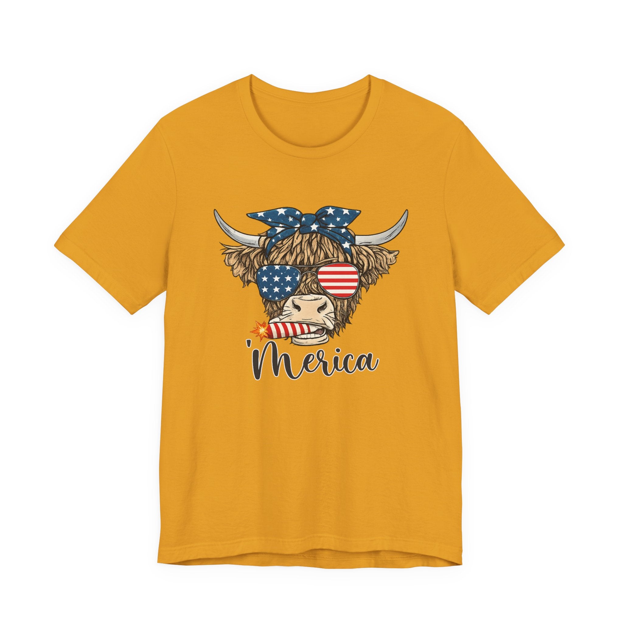 Merica Highland Cow T-Shirt