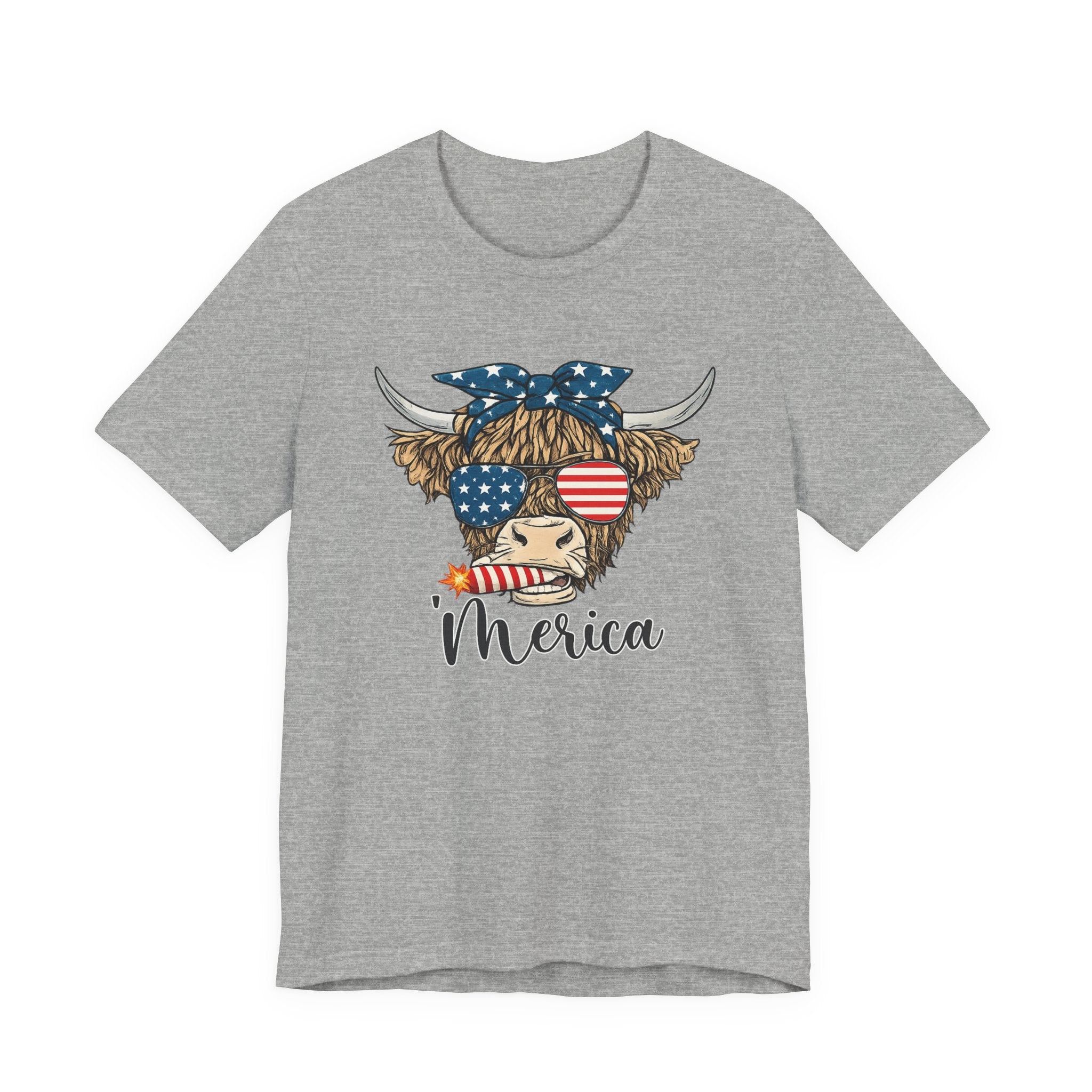 Merica Highland Cow T-Shirt