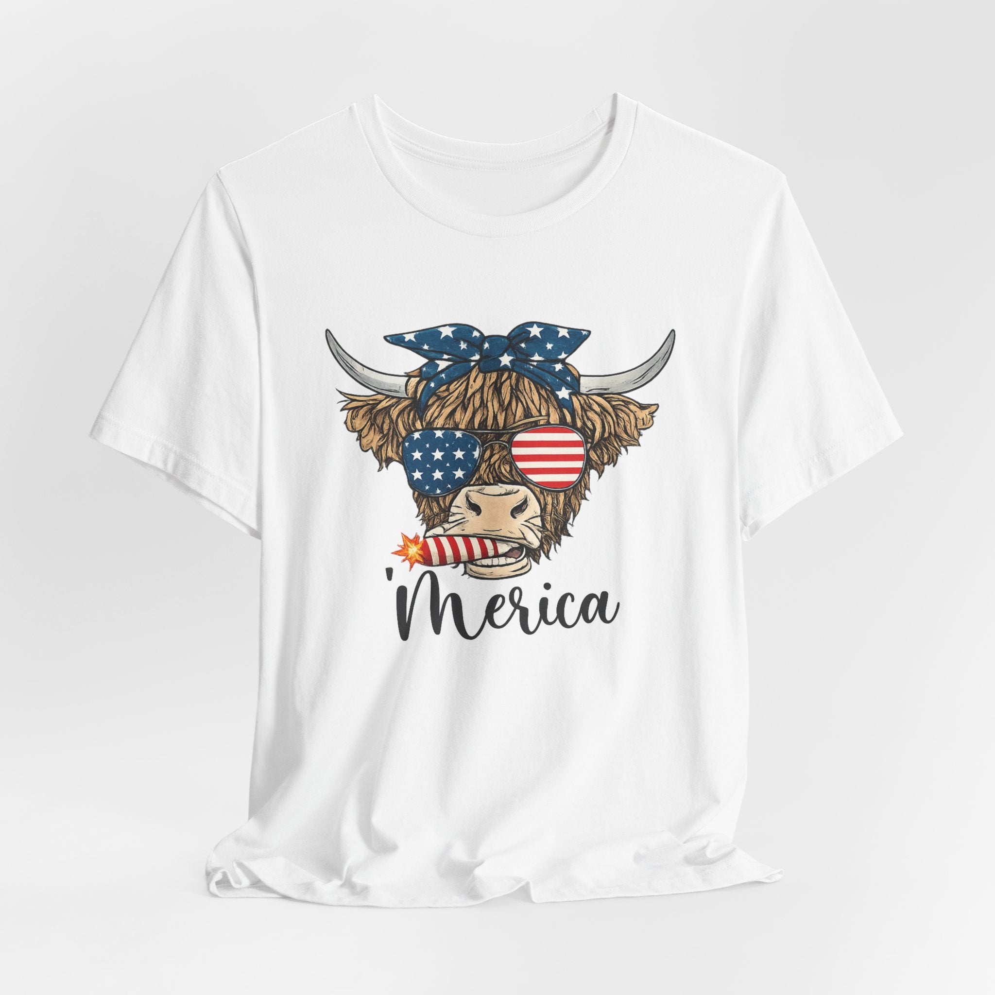 Merica Highland Cow T-Shirt