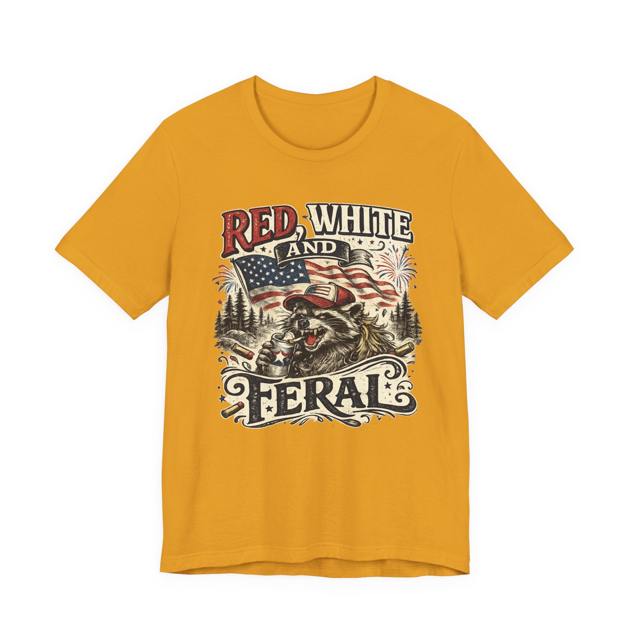 Red, White and Feral T-Shirt