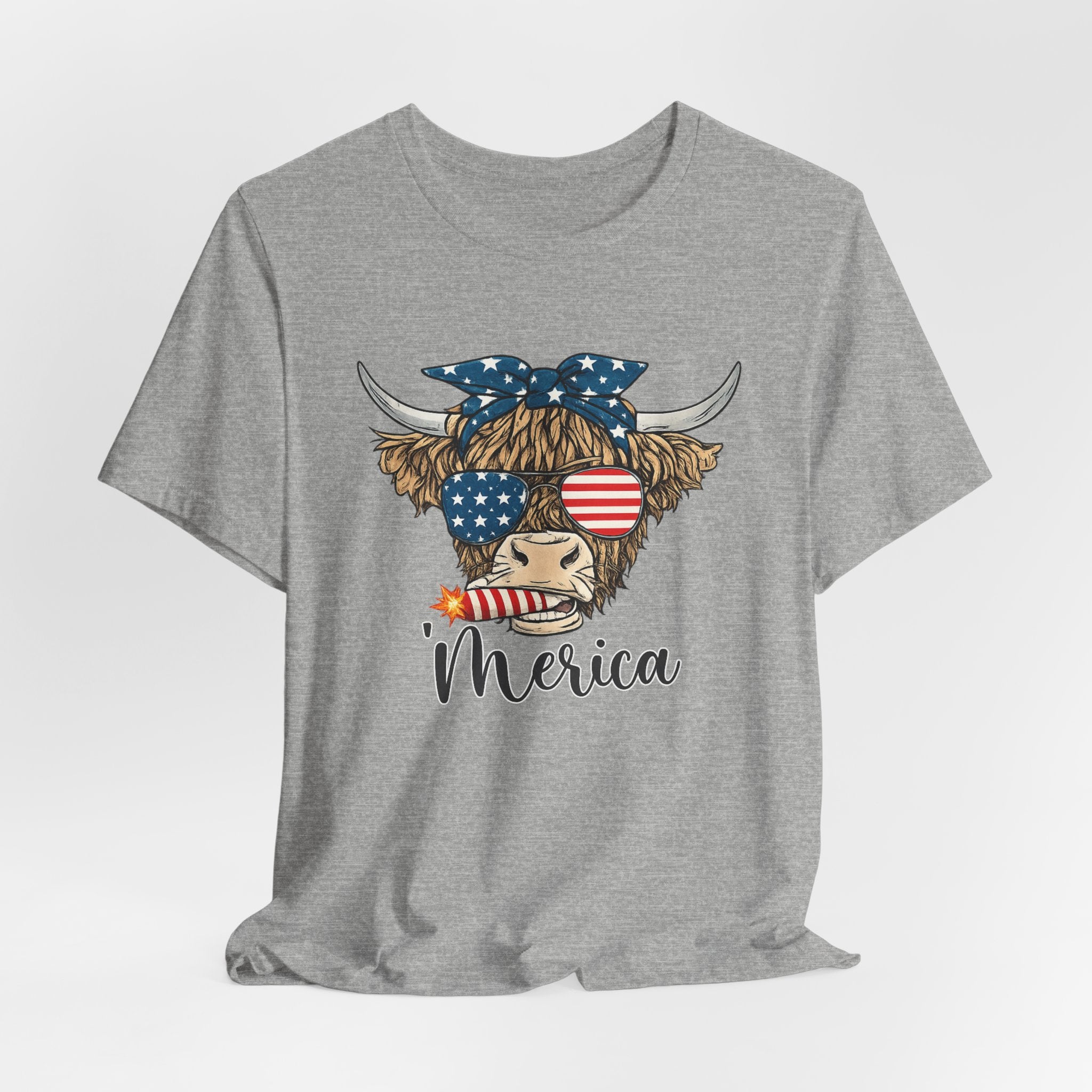 Merica Highland Cow T-Shirt